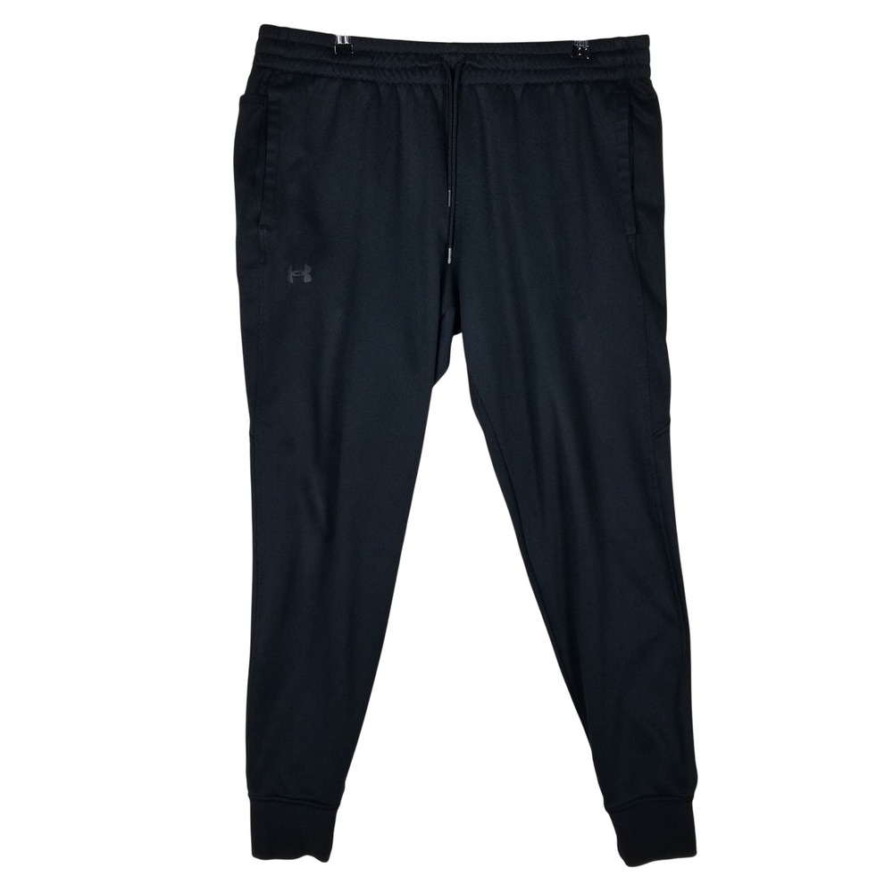 Under Armour ColdGear Joggers Men XXL Black Loose Fit Fleece Lined Sweatpants